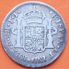 ESPAÑA Rey FERNANDO VII 2 REALES 1819 JJ Ceca de MEXICO MONEDA DE PLATA @PATINA@ Spain silver coin Ferdin Dei Gratia