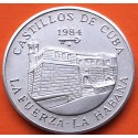 CUBA 1 PESO 1984 CASTILLO LA FUERZA en LA HABANA KM.142 MONEDA DE NICKEL SC + IMPERFECCIONES Caribe