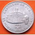 CUBA 1 PESO 1984 CASTILLO EL MORRO en SANTIAGO DE CUBA KM.144 MONEDA DE NICKEL SC + IMPERFECCIONES Caribe