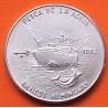 CUBA 1 PESO 1982 PESCA DE LA AGUJA y BARCO - ERNEST HEMINGWAY KM.89 MONEDA DE NICKEL SC + IMPERFECCIONES Caribe