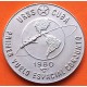 CUBA 1 PESO 1980 PRIMER VUELO ESPACIAL CONJUNTO URSS KM.194 MONEDA DE NICKEL SC- Caribe RUSIA