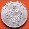 CUBA 1 PESO 1980 PRIMER VUELO ESPACIAL CONJUNTO URSS KM.194 MONEDA DE NICKEL SC- Caribe RUSIA