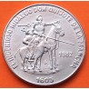 CUBA 1 PESO 1982 EL INGENIOSO HIDALGO DON QUIOTE DE LA MANCHA y SANCHO PANZA KM..93 MONEDA DE NICKEL SC + IMPERFECCIONES