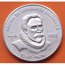 CUBA 1 PESO 1982 MIGUEL DE CERVANTES SAAVEDRA 1547 - 1616 KM.91 MONEDA DE NICKEL SC + IMPERFECCIONES Caribe