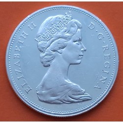 CANADA 1 DOLAR 1965 INDIOS EN CANOA KM.64.1 MONEDA DE PLATA EBC + RAYITAS $1 Dollar silver 0,60 ONZAS