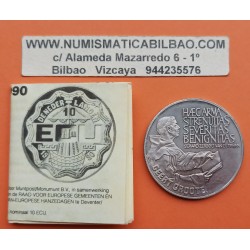 @OFERTA@ HOLANDA 10 ECUS 1990 GEERT GROOTE MONEDA DE NICKEL SC The Netherlands 10 Ecu 1990