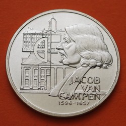 HOLANDA 10 ECU 1996 ARQUITECTO  JACOB VAN CAMPEN KM.X.103 MONEDA DE NICKEL SC The Netherlands