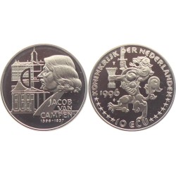 HOLANDA 10 ECU 1996 ARQUITECTO  JACOB VAN CAMPEN KM.X.103 MONEDA DE NICKEL SC The Netherlands