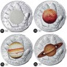 . @04 MONEDAS a COLORES@ FRANCIA 10 EUROS 2025 ODISEA ESPACIAL - PLANETAS PLATA Blisters ODYSSEE