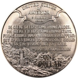 ESTADOS UNIDOS 1 DOLAR 1995 P SOLDADO HERIDO CICIL WAR BATTLEFIELD KM.255 MONEDA DE PLATA SIN CIRCULAR USA silver coin