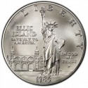 ESTADOS UNIDOS 1 DOLAR 1986 P ESTATUA DE LA LIBERTAD EN ELLIS ISLAND KM.214 MONEDA DE PLATA SC SI CÁPSULA