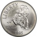 ESTADOS UNIDOS 1 DOLAR 1995 P SOLDADO HERIDO CICIL WAR BATTLEFIELD KM.255 MONEDA DE PLATA SC USA silver coin UNC