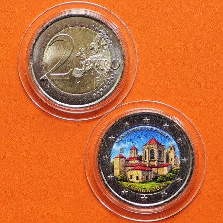 . @ENVÍO HOY@ COLOR Nº 2 - ESPAÑA 2 EUROS 2026 MONASTERIO DE POBLET - UNESCO cápsula MONEDA CONMEMORATIVA