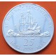 SANTA HELENA 25 PENIQUES 1973 BARCO III TERCENTENARY 1673 QUEEN ELIZABETH II KM.5 A MONEDA DE PLATA PROOF @IMPERFECCIONES@