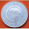 NUEVA ZELANDA 1 DOLAR 1987 PARQUES NACIONALES e ISABEL II KM.65 MONEDA DE PLATA PROOF + IMPERFECCIONES New Zealand