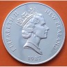 NUEVA ZELANDA 1 DOLAR 1987 PARQUES NACIONALES e ISABEL II KM.65 MONEDA DE PLATA PROOF + IMPERFECCIONES New Zealand