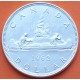 CANADA 1 DOLAR 1962 INDIOS EN CANOA VOYAGEUR KM.54 MONEDA DE PLATA EBC- silver 0,60 ONZAS R/1