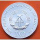 ALEMANIA DEMOCRATICA 10 MARCOS 1968 JOHANN GUTENBERG IMPRENTA KM.20.1 MONEDA DE PLATA SC DDR RDA 10 Marks Silver