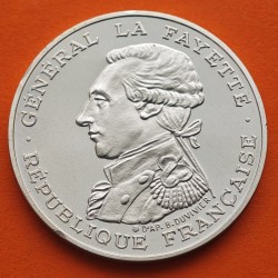 FRANCIA 100 FRANCOS 1987 GENERAL LAFAYETTE KM.962 MONEDA DE PLATA PROOF + IMPERFECCIONES France 100 Francs silver R/5
