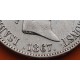 @ESCASA@ ESPAÑA Reina ISABEL II 1 ESCUDO 1867 Ceca de MADRID KM.626.1 MONEDA DE PLATA Spain silver coin R/2