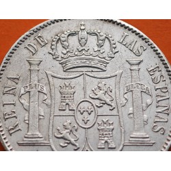 @ESCASA@ ESPAÑA Reina ISABEL II 1 ESCUDO 1867 Ceca de MADRID KM.626.1 MONEDA DE PLATA Spain silver coin R/2