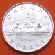 CANADA 1 DOLAR 1960 INDIOS EN CANOA VOYAGEUR KM.54 MONEDA DE PLATA EBC + IMPERFECCIONES silver 0,60 ONZAS