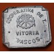 . @RARAS@ VITORIA 10 CENTIMOS + 25 CENTIMOS + 1 PESETA 1937 a 1939 3 x FICHA DE COOPERATIVA TRABAJADORES VASCOS EUSKADI ALAVA
