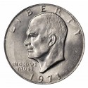 @VER FOTO@ ESTADOS UNIDOS 1 DOLAR 1971 P EISENHOWER y AGUILA EN LA LUNA KM.203 MONEDA DE NICKEL EBC/SC USA $1 Dollar
