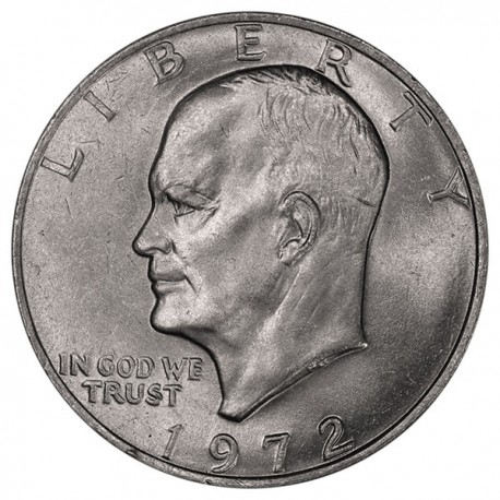 @VER FOTO@ ESTADOS UNIDOS 1 DOLAR 1972 P EISENHOWER y AGUILA EN LA LUNA KM.203 MONEDA DE NICKEL EBC/SC USA $1 Dollar