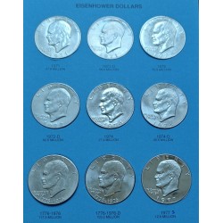 @VER FOTO@ ESTADOS UNIDOS 1 DOLAR 1974 D EISENHOWER y AGUILA EN LA LUNA KM.203 MONEDA DE NICKEL EBC/SC USA $1 Dollar