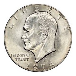 @VER FOTO@ ESTADOS UNIDOS 1 DOLAR 1978 D EISENHOWER y AGUILA EN LA LUNA KM.203 MONEDA DE NICKEL EBC/SC USA $1 Dollar