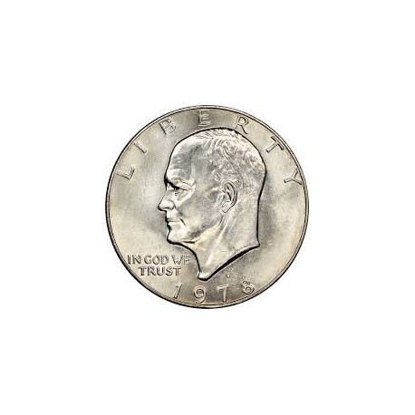 @VER FOTO@ ESTADOS UNIDOS 1 DOLAR 1978 D EISENHOWER y AGUILA EN LA LUNA KM.203 MONEDA DE NICKEL EBC/SC USA $1 Dollar