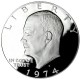 ESTADOS UNIDOS 1 DOLAR 1974 S EISENHOWER y AGUILA SOBRE LA LUNA KM.203 MONEDA DE NICKEL @PROOF@ USA $1 Dollar