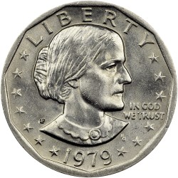 ESTADOS UNIDOS 1 DOLAR 1979 P SUSAN B. ANTHONY AGUILA SOBRE LA LUNA KM.207 MONEDA DE NICKEL SC- USA 1 Dollar