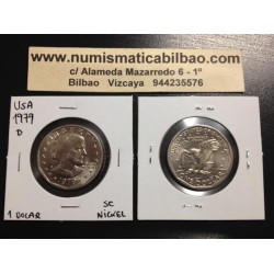 ESTADOS UNIDOS 1 DOLAR 1979 D SUSAN B. ANTHONY AGUILA SOBRE LA LUNA KM.207 MONEDA DE NICKEL SC USA 1 Dollar