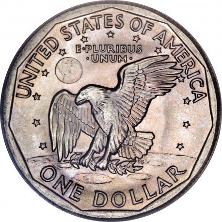 ESTADOS UNIDOS 1 DOLAR 1979 D SUSAN B. ANTHONY AGUILA SOBRE LA LUNA KM.207 MONEDA DE NICKEL SC USA 1 Dollar