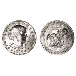 ESTADOS UNIDOS 1 DOLAR 1979 S SUSAN B. ANTHONY AGUILA SOBRE LA LUNA KM.207 MONEDA DE NICKEL SC- USA 1 Dollar