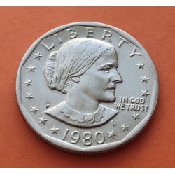 ESTADOS UNIDOS 1 DOLAR 1980 P SUSAN B. ANTHONY AGUILA SOBRE LA LUNA KM.207 MONEDA DE NICKEL SC- USA 1 Dollar