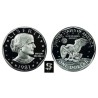 @MUY RARA - TYPE II - CLEAR S@ ESTADOS UNIDOS 1 DOLAR 1981 S SUSAN B. ANTHONY KM.207 MONEDA DE NICKEL PROOF USA 1 Dollar