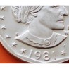 @MUY RARA - TYPE II - CLEAR S@ ESTADOS UNIDOS 1 DOLAR 1981 S SUSAN B. ANTHONY KM.207 MONEDA DE NICKEL PROOF USA 1 Dollar