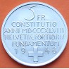 SUIZA 5 FRANCOS 1948 B CONSTITUCION FEDERAL MUJER CON NIÑO KM.48 MONEDA DE PLATA SC- Switzerland Francs silver R/2