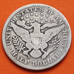 ESTADOS UNIDOS 1/2 DOLAR 1898 BARBER y AGUILA KM.116 MONEDA DE PLATA @ESCASA@ USA silver Half Dollar
