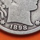 ESTADOS UNIDOS 1/2 DOLAR 1898 BARBER y AGUILA KM.116 MONEDA DE PLATA @ESCASA@ USA silver Half Dollar
