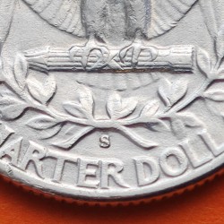 ESTADOS UNIDOS 1/4 DOLAR 1948 S GEORGE WASHINGTON KM.164 MONEDA DE PLATA MBC + PUNTITOS USA silver Quarter dollar