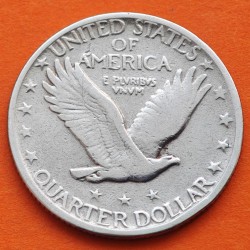 @ESCASA@ ESTADOS UNIDOS 1/4 DOLAR 1930 STANDING LIBERTY KM.145 MONEDA DE PLATA USA silver Quarter