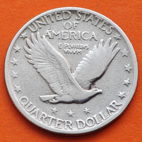 @ESCASA@ ESTADOS UNIDOS 1/4 DOLAR 1930 STANDING LIBERTY KM.145 MONEDA DE PLATA USA silver Quarter