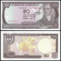 COLOMBIA 50 PESOS 1986 CAMILO TORRES y ORQUIDEAS Pick 425B BILLETE SC 50 Pesos de Oro 1986 UNC BANKNOTE