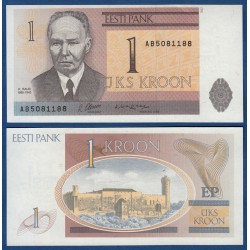 ESTONIA 1 KROON 1992 CASTILLO MEDIEVAL Pick 69 BILLETE SC Eesti Estonie 1 KROONI PRE-EURO UNC BANKNOTE