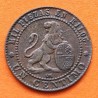 ESPAÑA Gobierno Provisional 1 CENTIMO 1870 OM DAMA y LEON KM.660 MONEDA DE BRONCE MBC Spain R/2