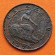 ESPAÑA Gobierno Provisional 1 CENTIMO 1870 OM DAMA y LEON KM.660 MONEDA DE BRONCE MBC Spain R/2